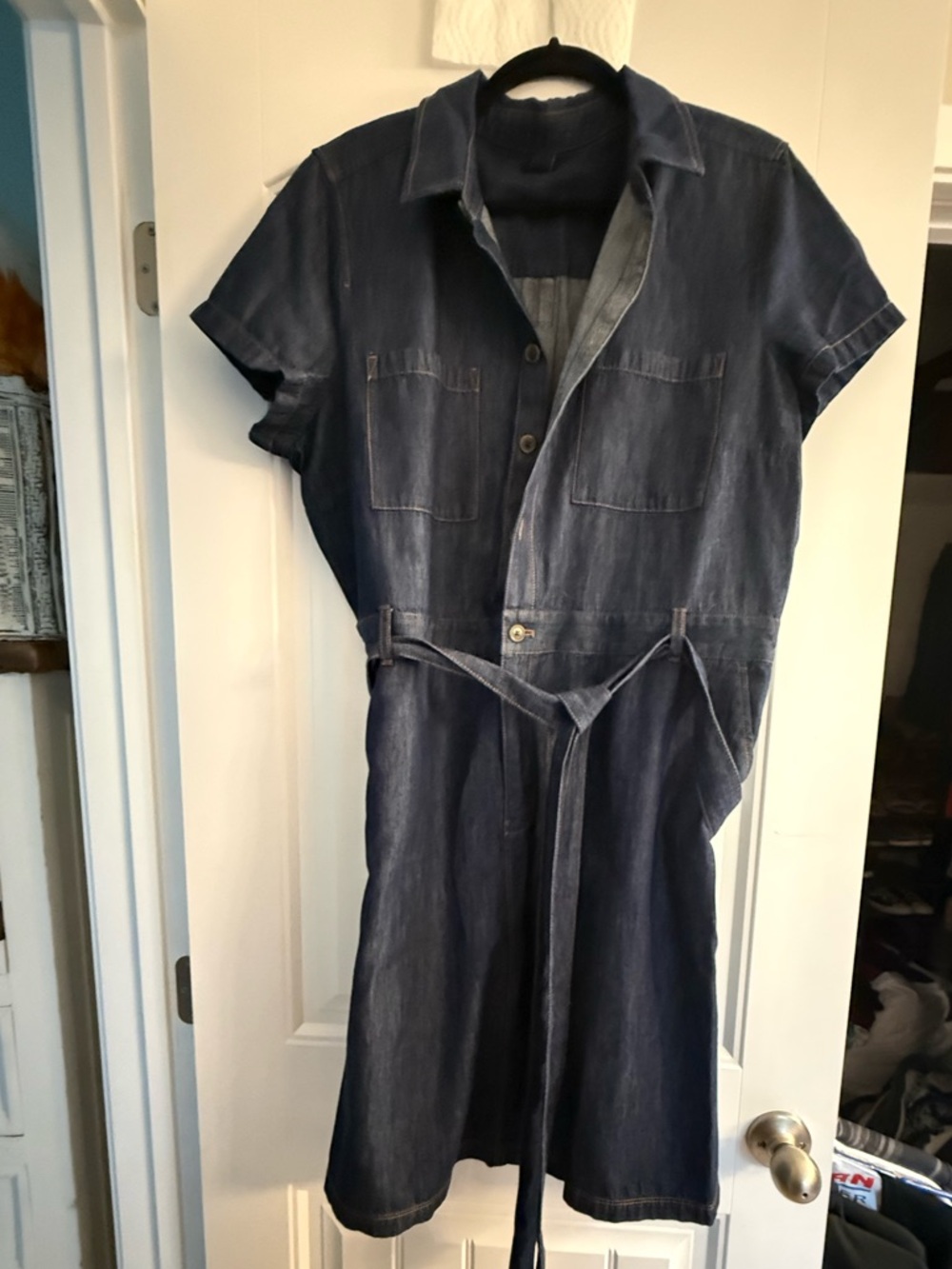 J. Crew Indigo Denim Shirt Dress